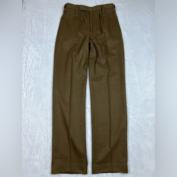 Vintage British Army Uniform Wool Trousers 34x38